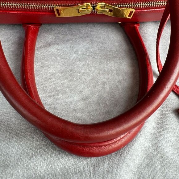 Saint Laurent Red Leather Medium Duffle Bag - Picture 8 of 13